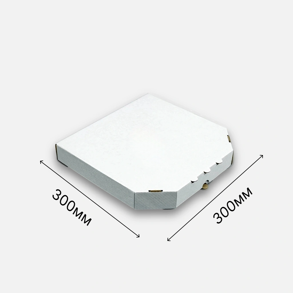 Коробка для пиццы белая 300х300х30 см (50ш)