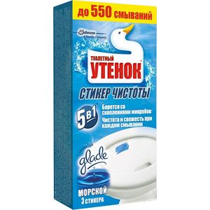 Засіб для чищення унітазу "Туалетне Каченя" 5-в-1, 100 змивів, морський