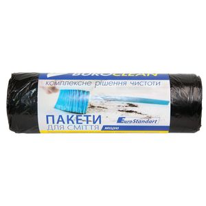 Пакети для сміття 160л/10шт, Eurostandart, міцні, чорні BuroClean