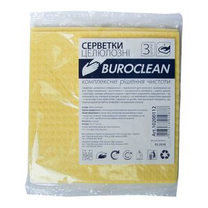 Серветки целюлозні вологопоглинаючі Buroclean 15,5х15,5, 3 шт/уп