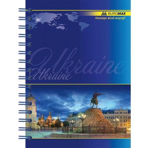 Записна книжка на пружині MY COUNTRY, А6, 96 акркушів, клітинка