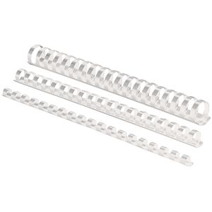 Kunststofffedern D 14 mm, rund, Maschen 81-100 A4-Blätter, weiß