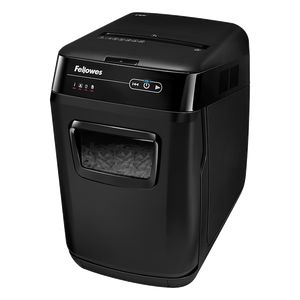 Знищувач Fellowes AutoMax 130C, 130 аркушів, фрагменти 4x51 мм, кошик 31 л.