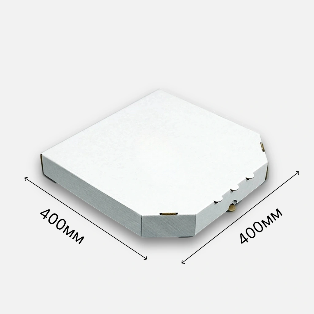 Коробка для пиццы белая 400х400х40 см (50ш)
