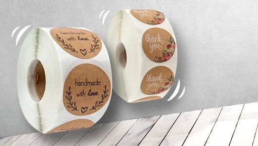 Новинка! Рулонна етикетка на крафтовому папері