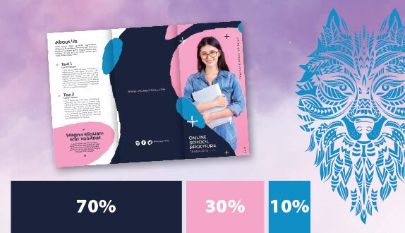 La regla 60-30-10 en diseño gráfico