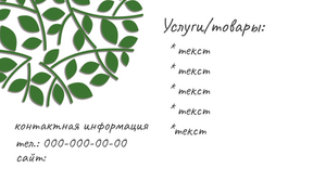 Шаблони візиток онлайн, Макет візитки №2388